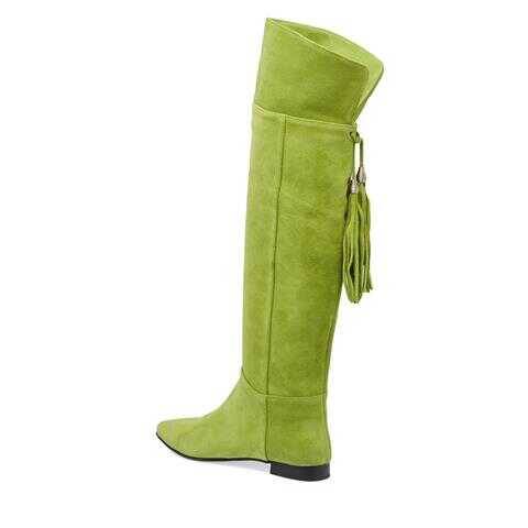 Yeşil Süet Deri Kadın Klasik Çizme - K23K1CM66989-O48 - Tergan