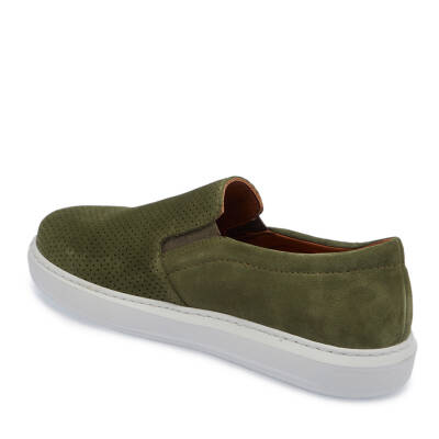 Yeşil Süet Deri Kadın Loafer - K24I1AY67368-O48 - 2