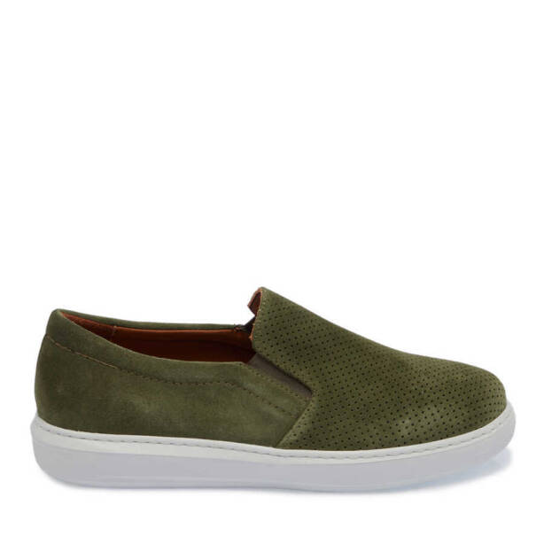 Yeşil Süet Deri Kadın Loafer - K24I1AY67368-O48 - 3