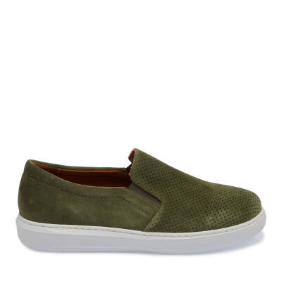 Yeşil Süet Deri Kadın Loafer - K24I1AY67368-O48 - 3