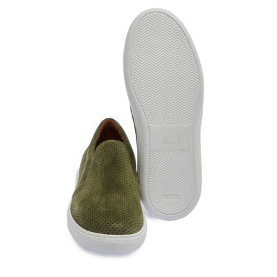 Yeşil Süet Deri Kadın Loafer - K24I1AY67368-O48 - 4