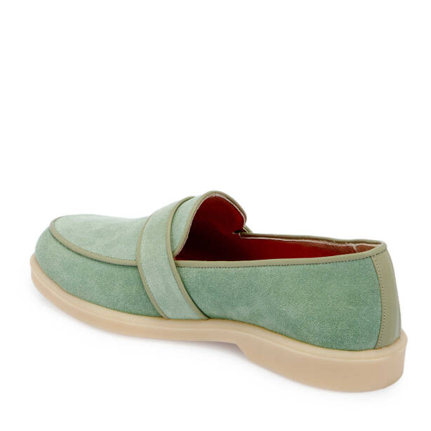 Yeşil Süet Deri Kadın Loafer - K25I1AY67908-S2R - 3