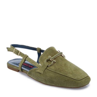 Yeşil Süet Deri Kadın Loafer - K25Y1AY67913-O48 
