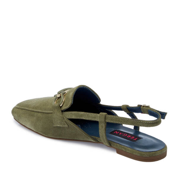 Yeşil Hakiki Süet Deri Kadın Loafer - K25Y1AY67913-O48 - 3