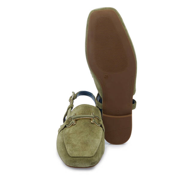 Yeşil Hakiki Süet Deri Kadın Loafer - K25Y1AY67913-O48 - 4