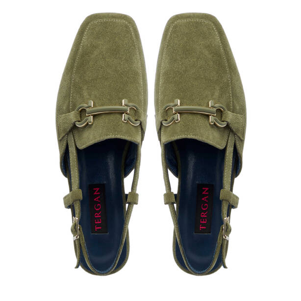 Yeşil Hakiki Süet Deri Kadın Loafer - K25Y1AY67913-O48 - 5