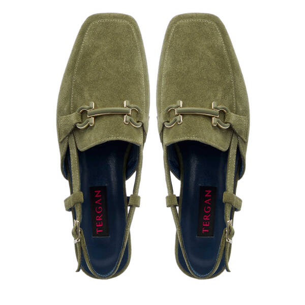 Yeşil Hakiki Süet Deri Kadın Loafer - K25Y1AY67913-O48 - 5