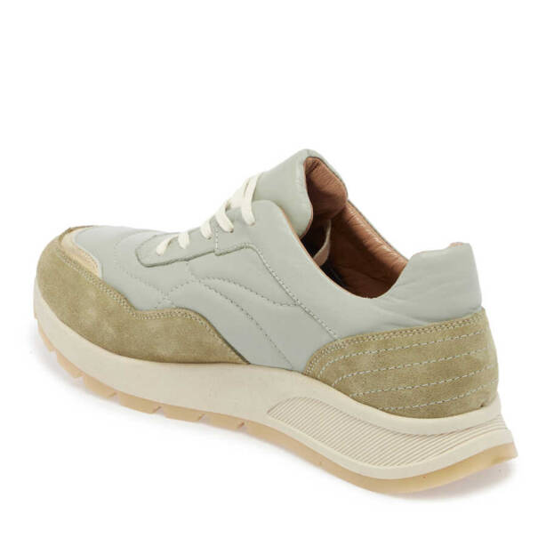Yeşil Hakiki Süet Deri Kadın Sneaker - K24I1AY67304-O48 - 3