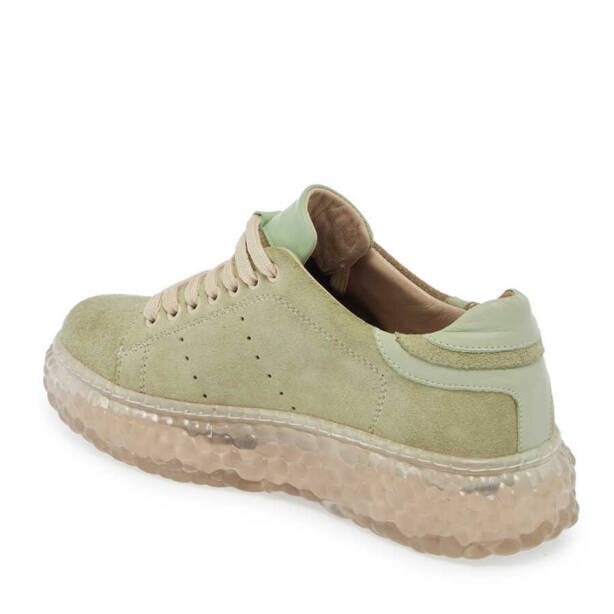 Yeşil Süet Deri Kadın Sneaker - K24I1AY67334-S2W - 2