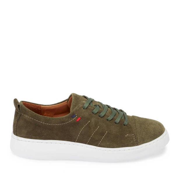 Yeşil Süet Deri Kadın Sneaker - K24I1AY67337-O48 - 3