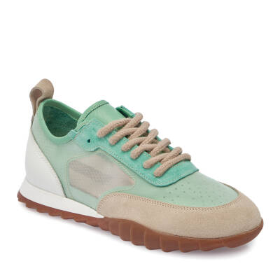 Yeşil Süet Deri Kadın Sneaker - K25I1AY68117-S2W - 1