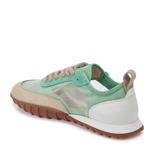 Yeşil Süet Deri Kadın Sneaker - K25I1AY68117-S2W - Tergan