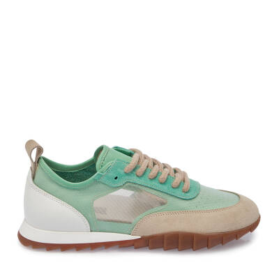 Yeşil Süet Deri Kadın Sneaker - K25I1AY68117-S2W - 3