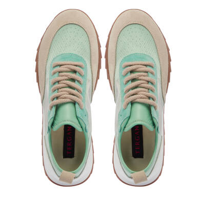 Yeşil Süet Deri Kadın Sneaker - K25I1AY68117-S2W - 5