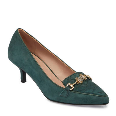 Yeşil Süet Deri Kadın Stiletto - K24I1AY67467-O48 