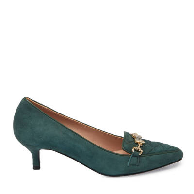 Yeşil Süet Deri Kadın Stiletto - K24I1AY67467-O48 - 3
