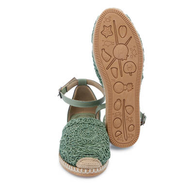 Yeşil Tekstil Kadın Sandalet - K25Y1SN67862-Q6Z - 4