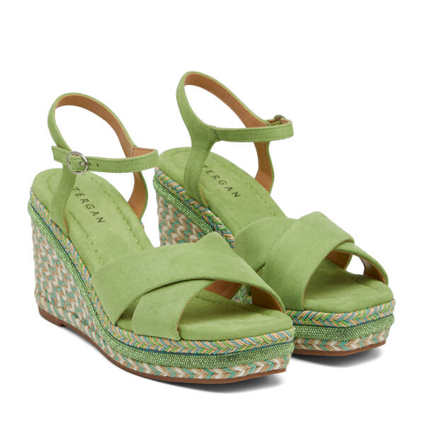 Yeşil Tekstil Kadın Sandalet - K26Y1SN68725-K0T - 2