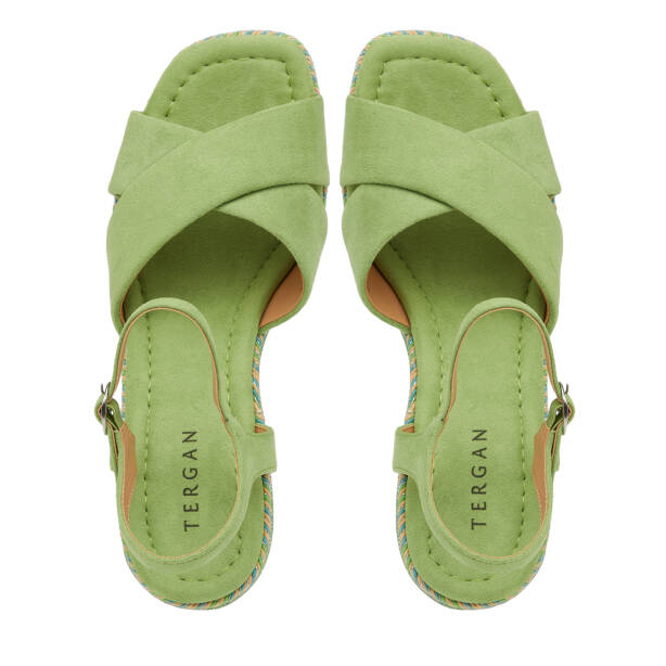 Yeşil Tekstil Kadın Sandalet - K26Y1SN68725-K0T - 5