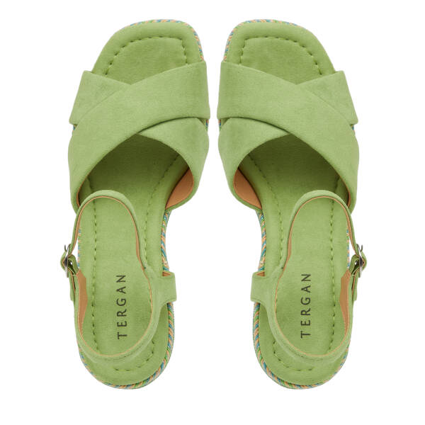 Yeşil Tekstil Kadın Sandalet - K26Y1SN68725-K0T - 5