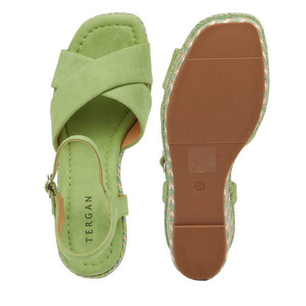 Yeşil Tekstil Kadın Sandalet - K26Y1SN68725-K0T - 6