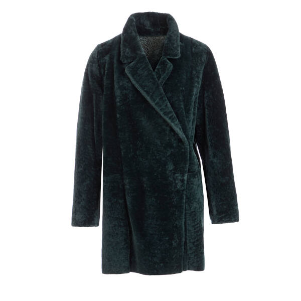 Yeşil Tekstil - Kürk Kadın Deri Kaban - K24KKM320452-U4Q - 1