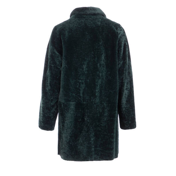 Yeşil Tekstil - Kürk Kadın Deri Mont - K24KKM320452-U4Q - 4